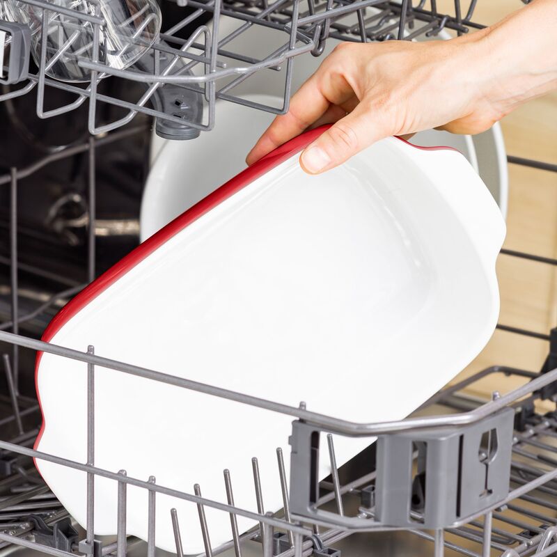 Ugnsform med lock 40x25x8,8 cm, röd