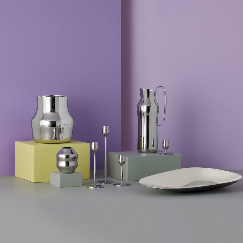 Dorotea karaffel 30 cm, polert stål