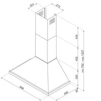 Classic induksjonskomfyr + kjøkkenvifte 90 cm, matt svart