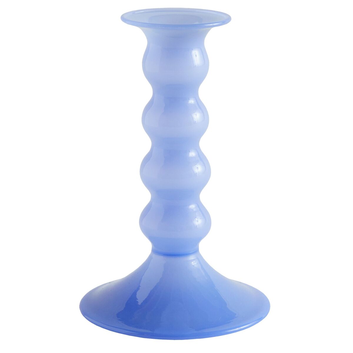 Wavy-kynttilänjalka medium, jade light blue