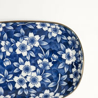 Blue Sakura oval tallerken