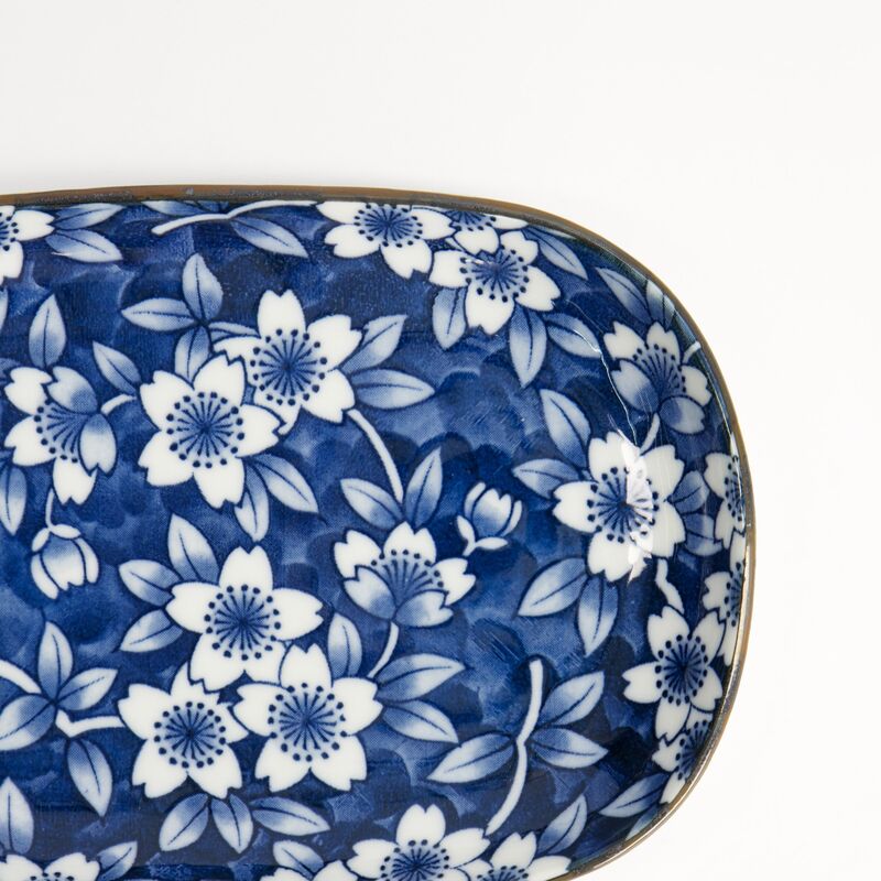 Blue Sakura soikea lautanen