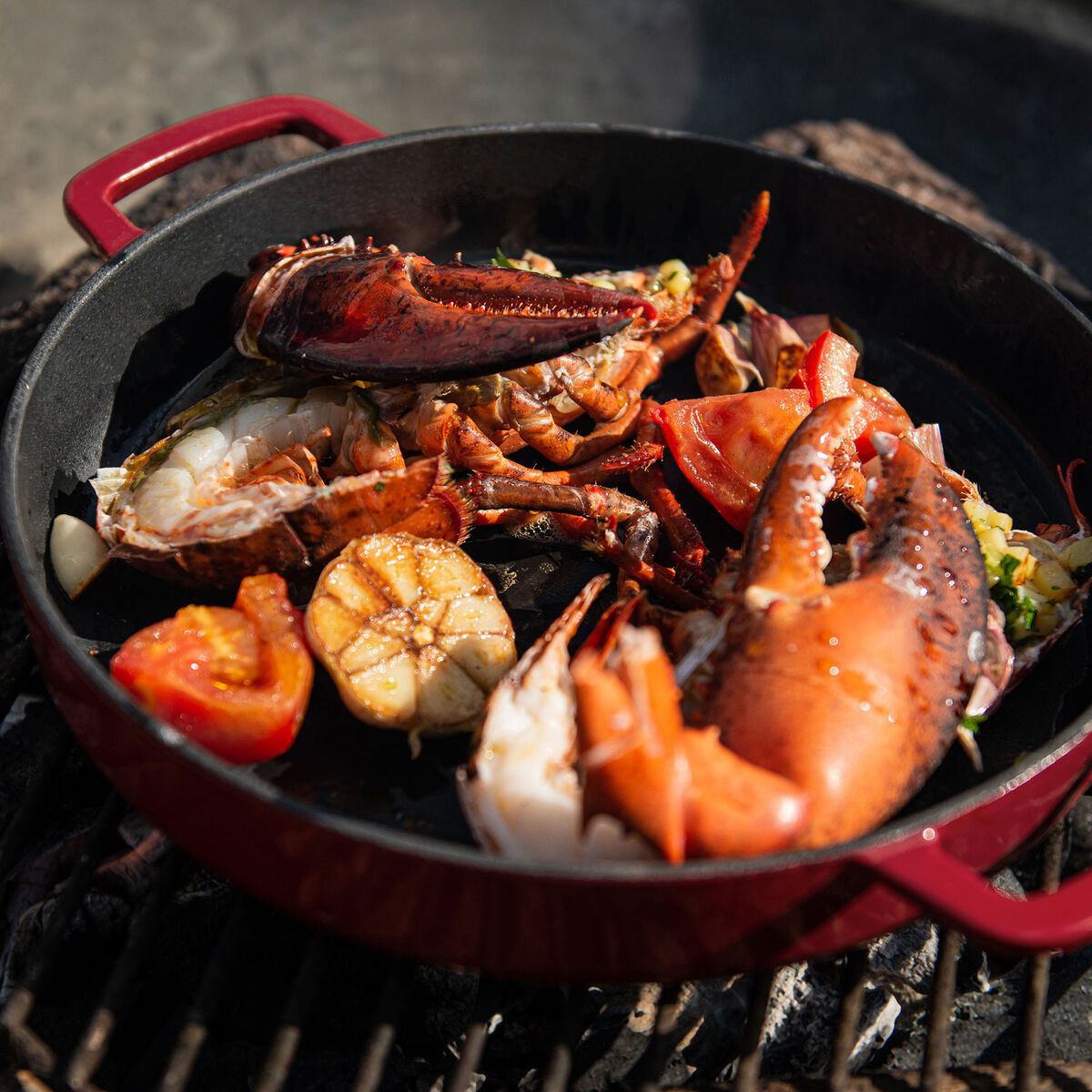 Combekk Støpejernspanne 24 cm, bordeaux