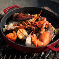 Combekk Støpejernspanne 24 cm, bordeaux