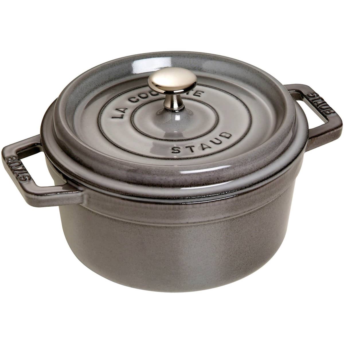 Rund Gryde 22 cm 2,6 liter Grafitgrå