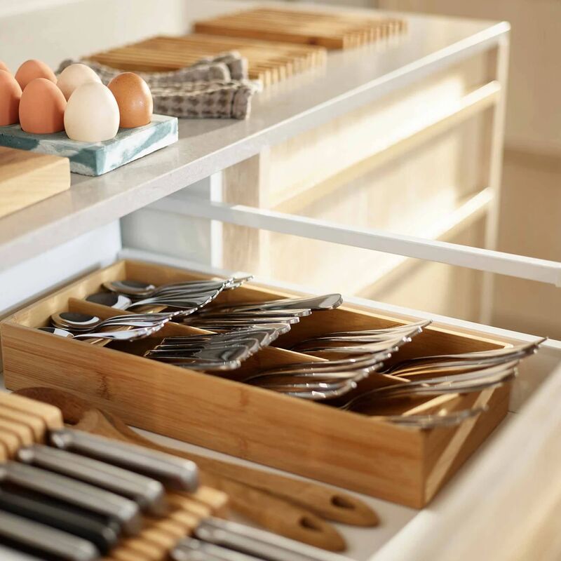 Nivåer besticklåda, bambu