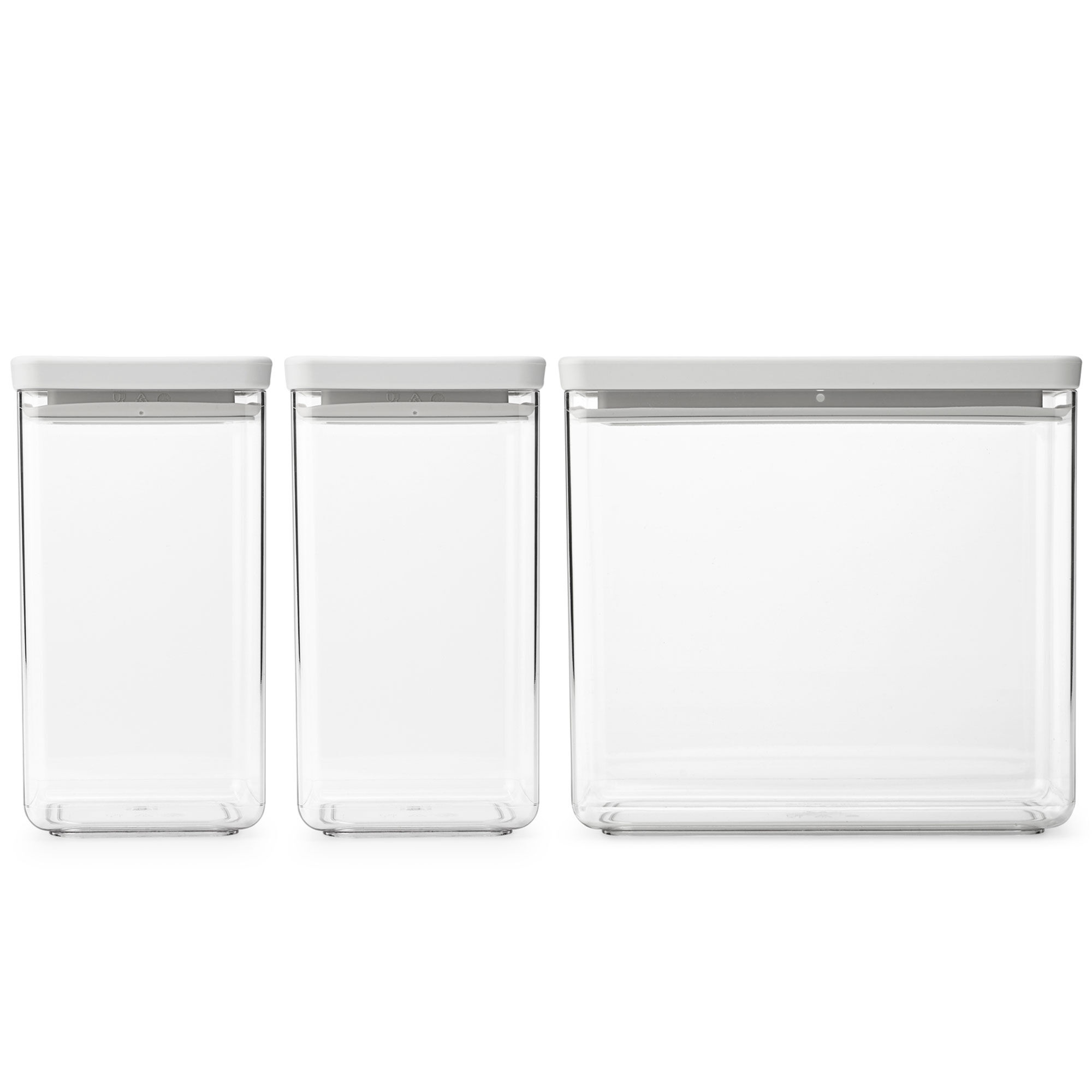 Brabantia Tasty+ beholdersett 3 deler, lysegrå