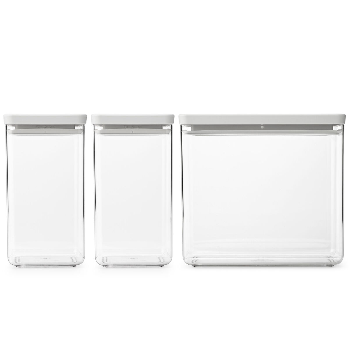 Tasty+ behållarset 3 delar, ljusgrå