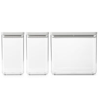 Tasty+ behållarset 3 delar, ljusgrå