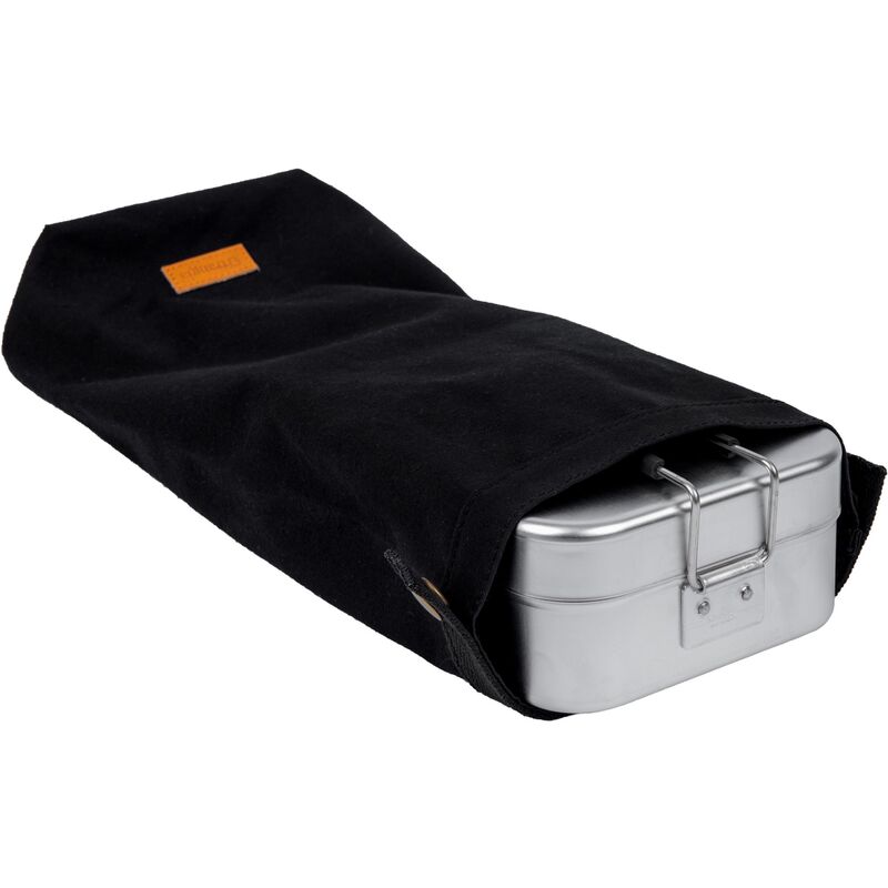 Roll top etui til matboks large, svart