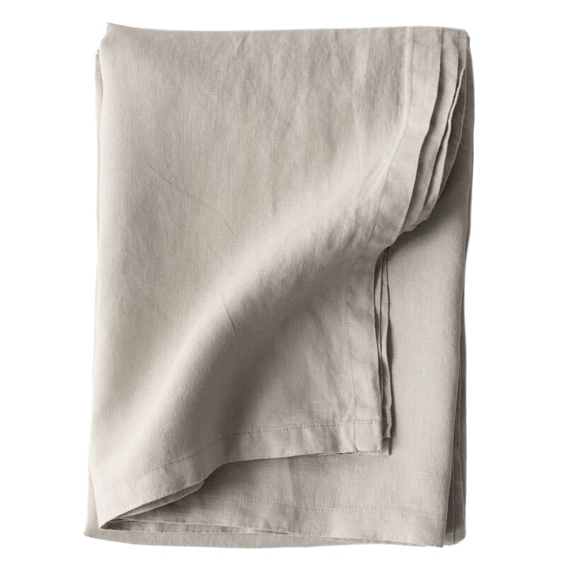 Dug i hør 145 x 270 cm, warm grey