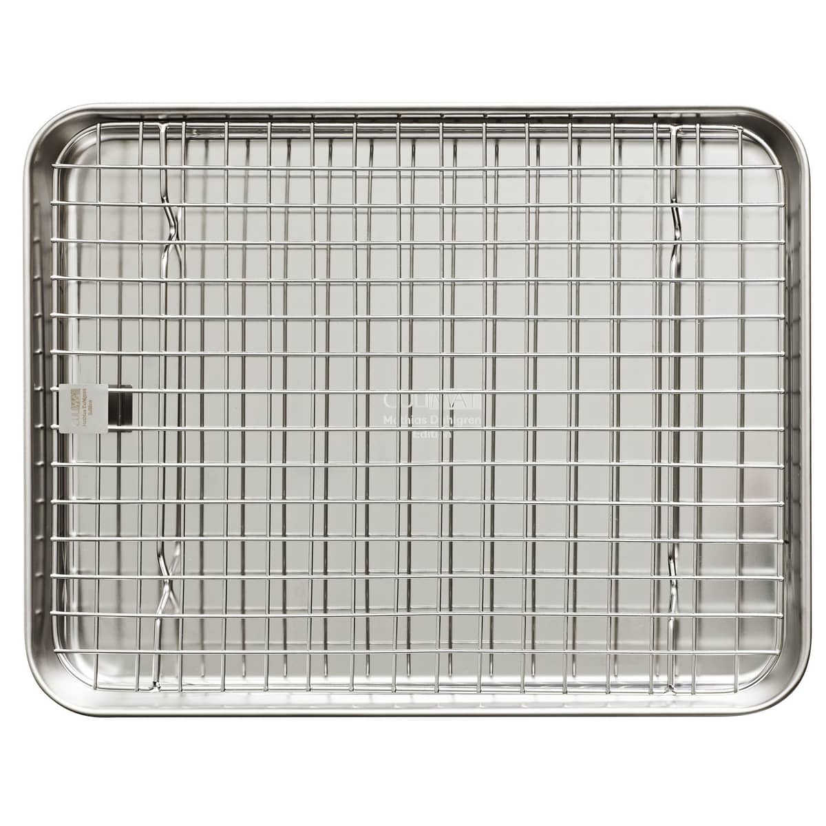 Gastro-bakke og rist 31,5 x 24,5 x 2,5 cm, rustfrit stål