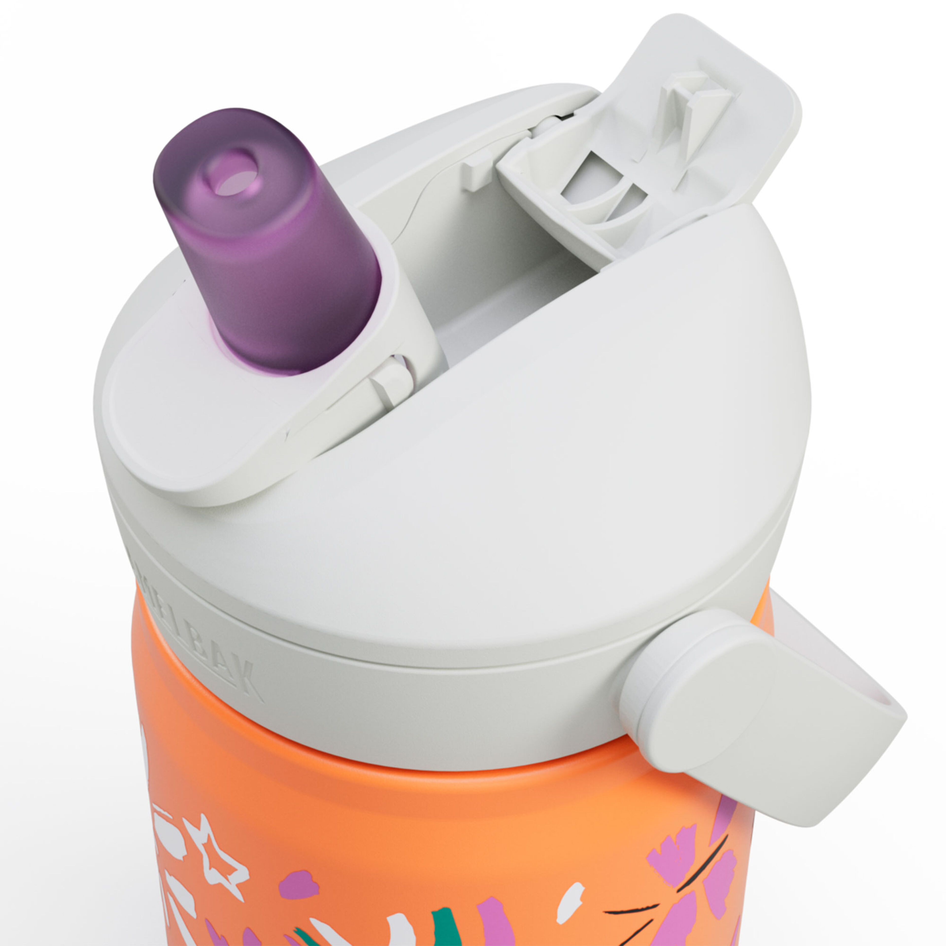 Thrive Flip Straw Kids drikkeflaske 0,35 liter, Butterfly Rainbow