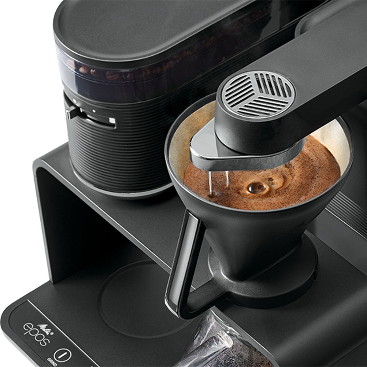 Melitta Epos Kaffebryggare, svart/krom