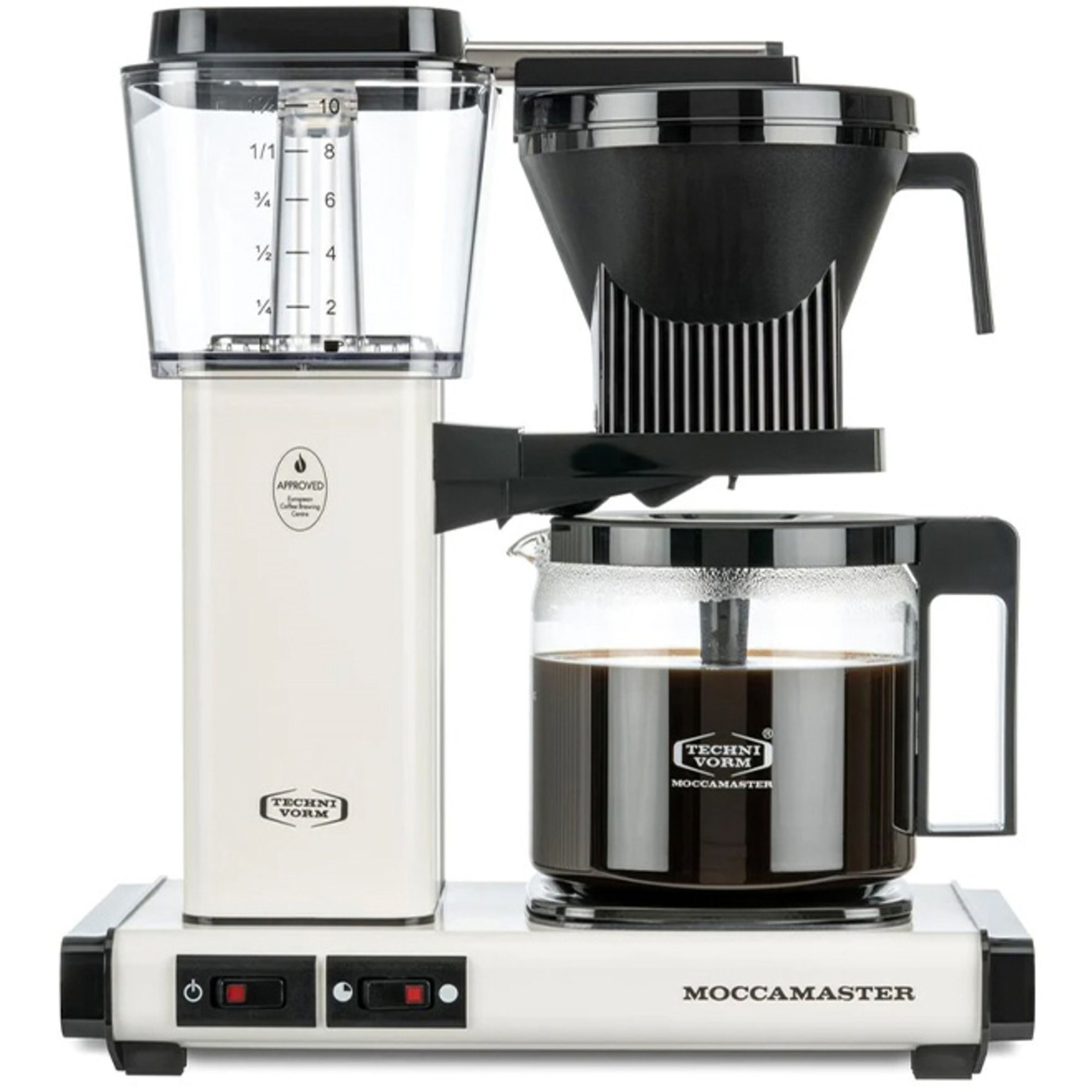 Automatic kaffebryggare, 1,25 liter, vit