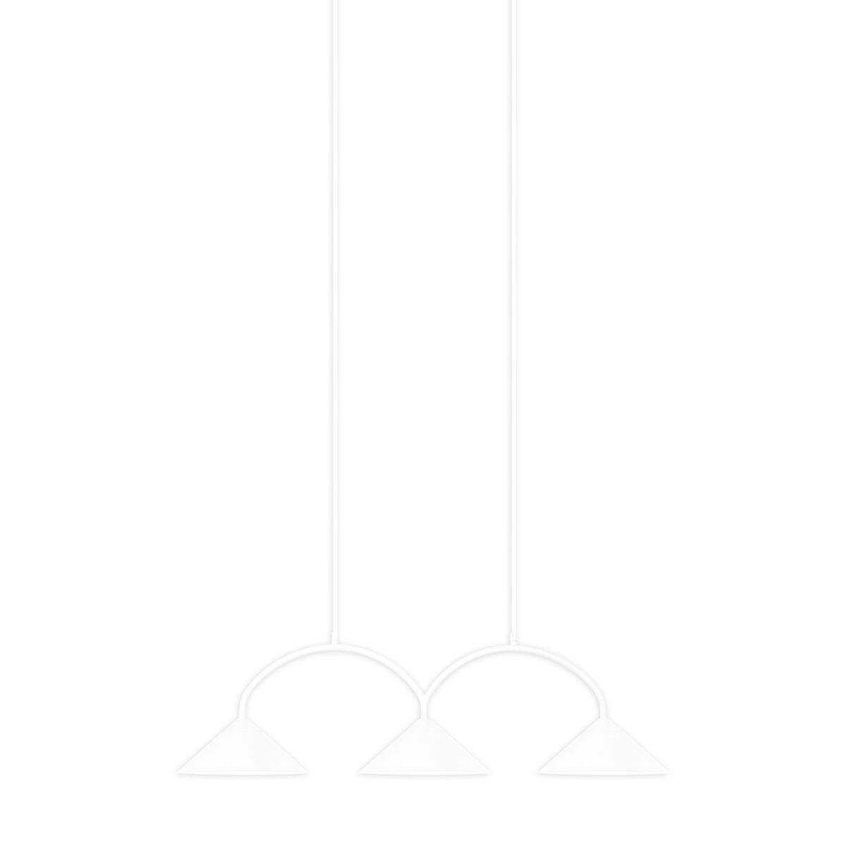 Curve 3 pendel lampe, hvid