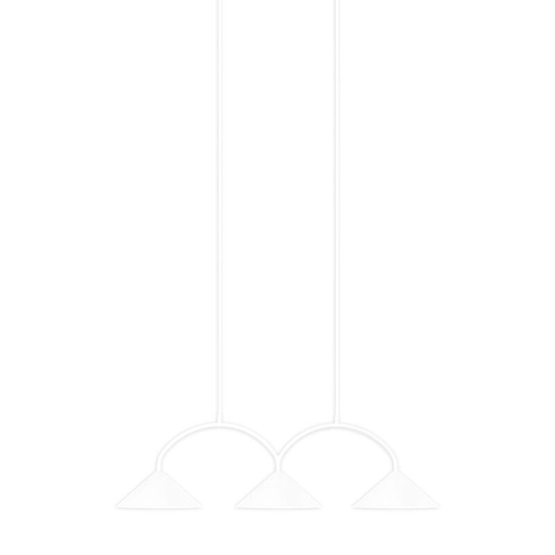 Curve 3 pendel taklampa, vit