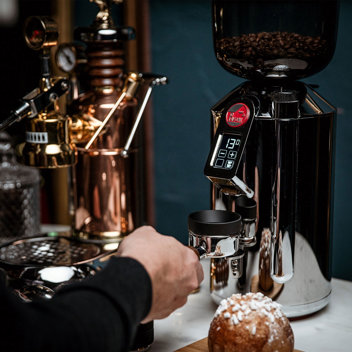 Prosumer elektrisk kaffekvarn, krom