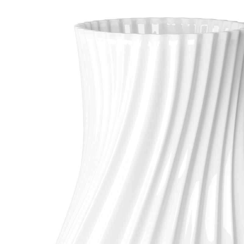 Lyngby Porcelæn Twist maljakko 31 cm, valkoinen
