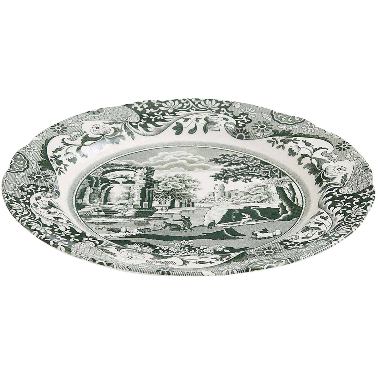 Heritage Green Italian tallerken 27 cm, grønn/hvit