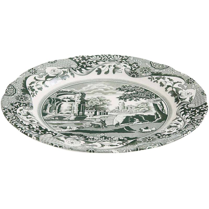 Heritage Green Italian tallerken 27 cm, grønn/hvit