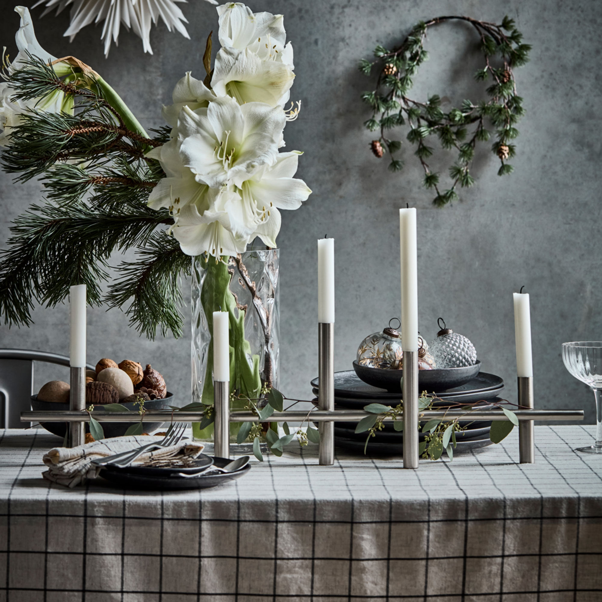 House Doctor Maxi ljusstake 80 cm, silver