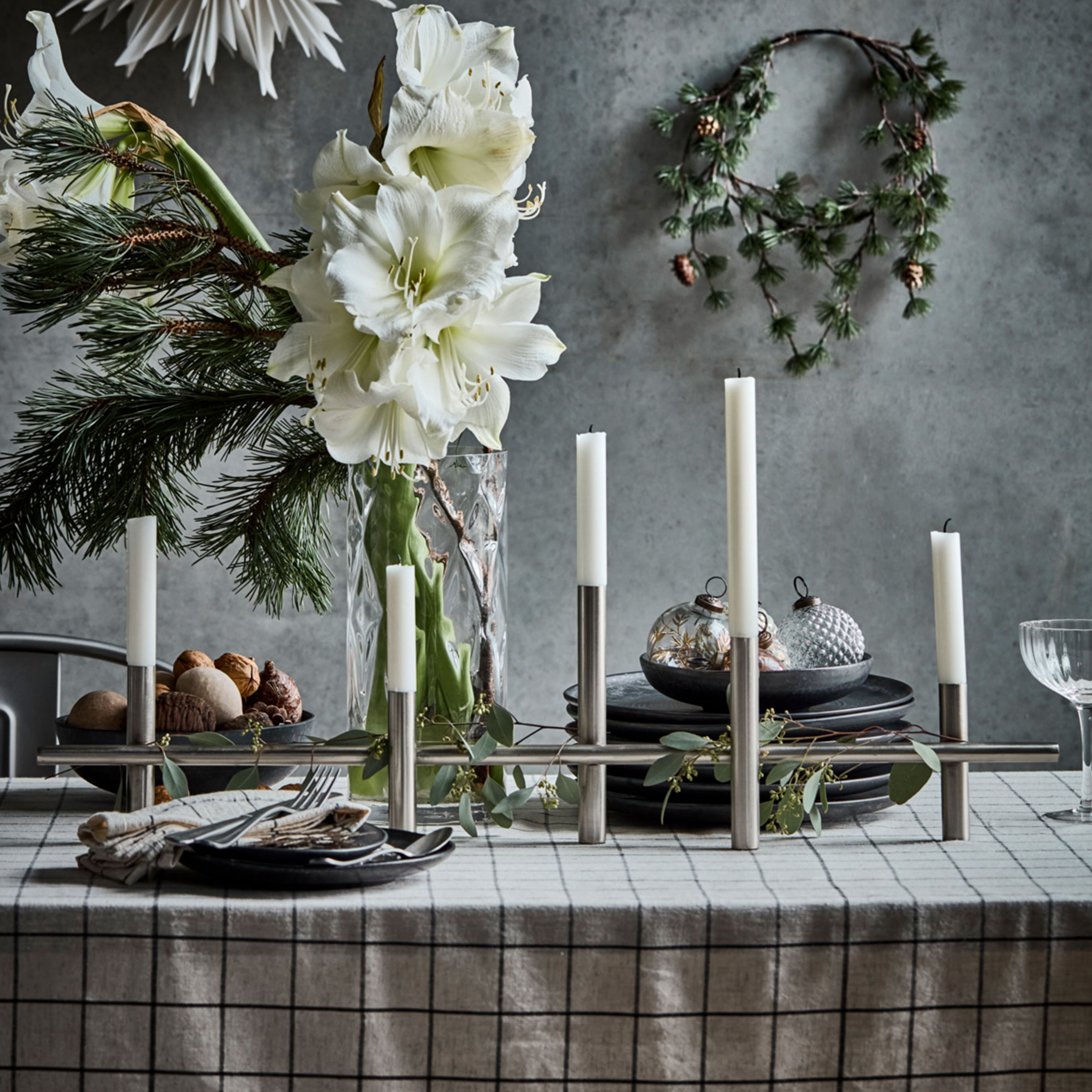 House Doctor Maxi lysestake 80 cm, sølv