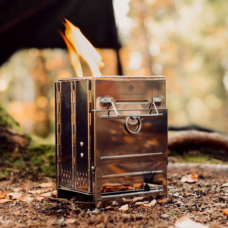 Transportabelt brændefyret stormkøkken