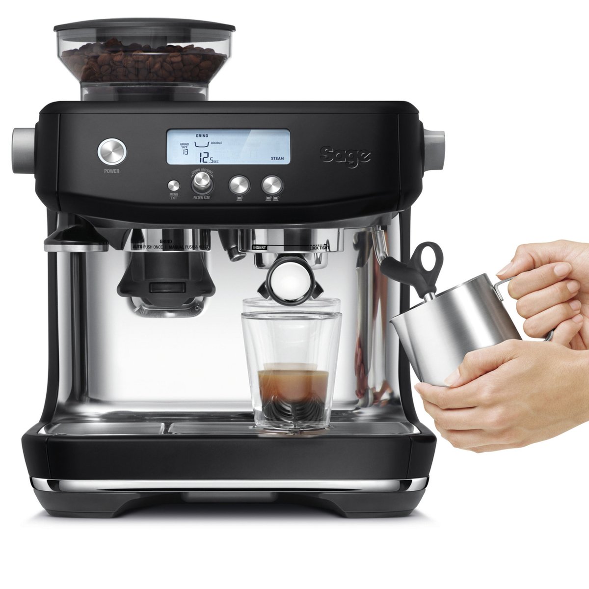 SES878BTR Barista Pro Espressomaskine Sort