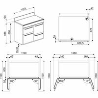 TR4110X-1 Victoria gaskomfur med 3 ovne 110 cm, rustfrit stål