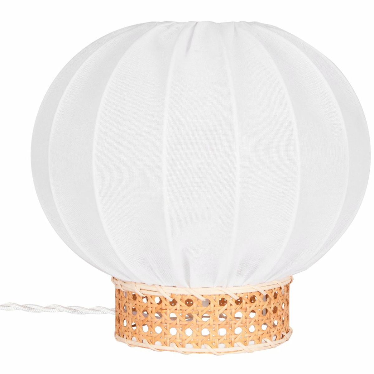 Bordlampe Yokohama, 30 cm., hvid/natur