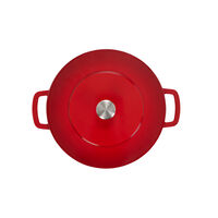 gjutjärnsgryta med lock 28 cm/5,3 liter, cherry