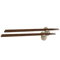 Porto ätpinnar med hållare 2 set, beige