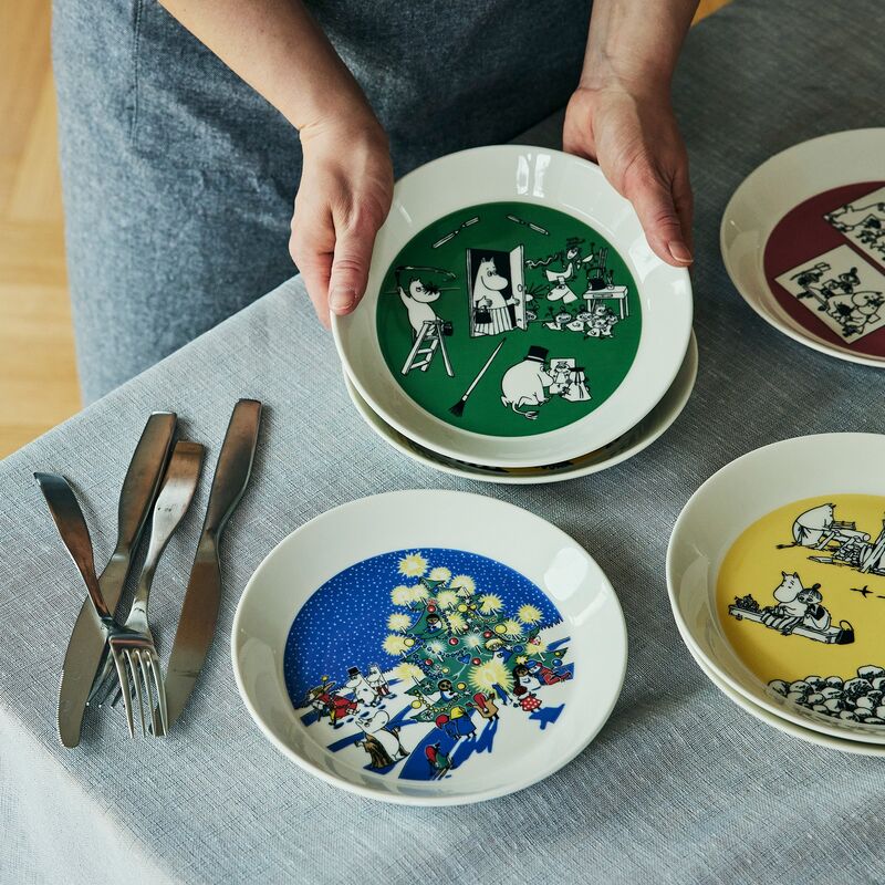 Muumi Lautassetti Piirustus & Joulu, 19 cm