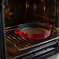 Combekk støbejernsstegepande Ø28 cm, bordeaux