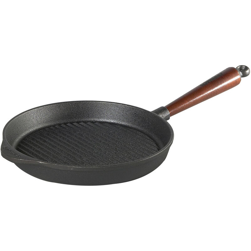Grillpanna Gjutjärn 25 cm Trähandtag