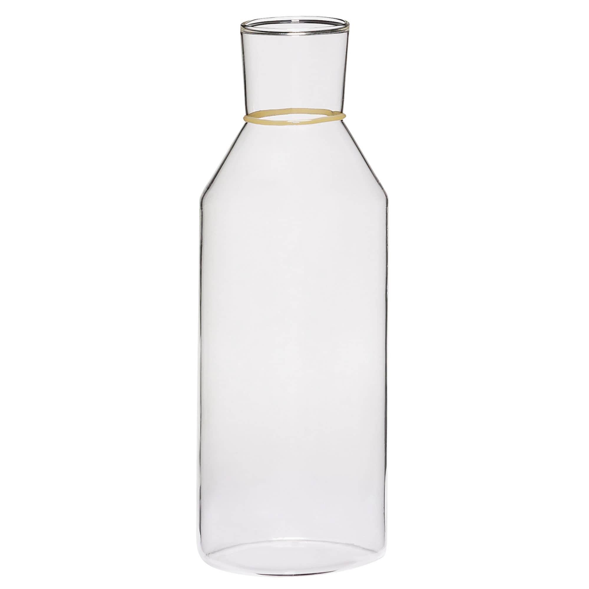 Produktfoto för Hübsch - Orbit Jug - Vattenkanna - Clear,Yellow - ø10xh28cm