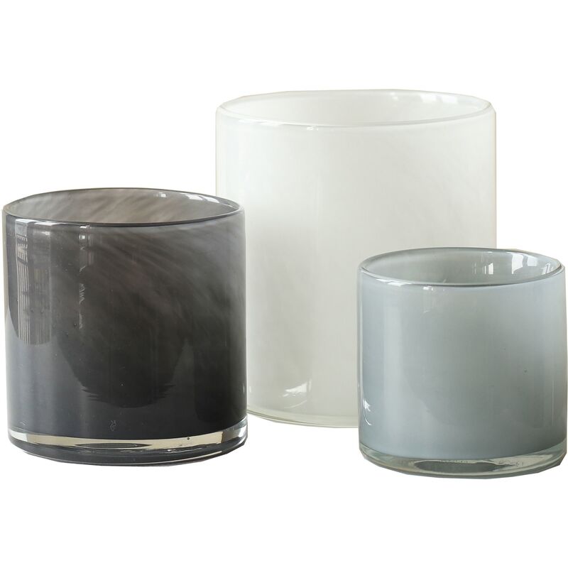 Lyric telysholdere, 3 stk, white/blue/grey