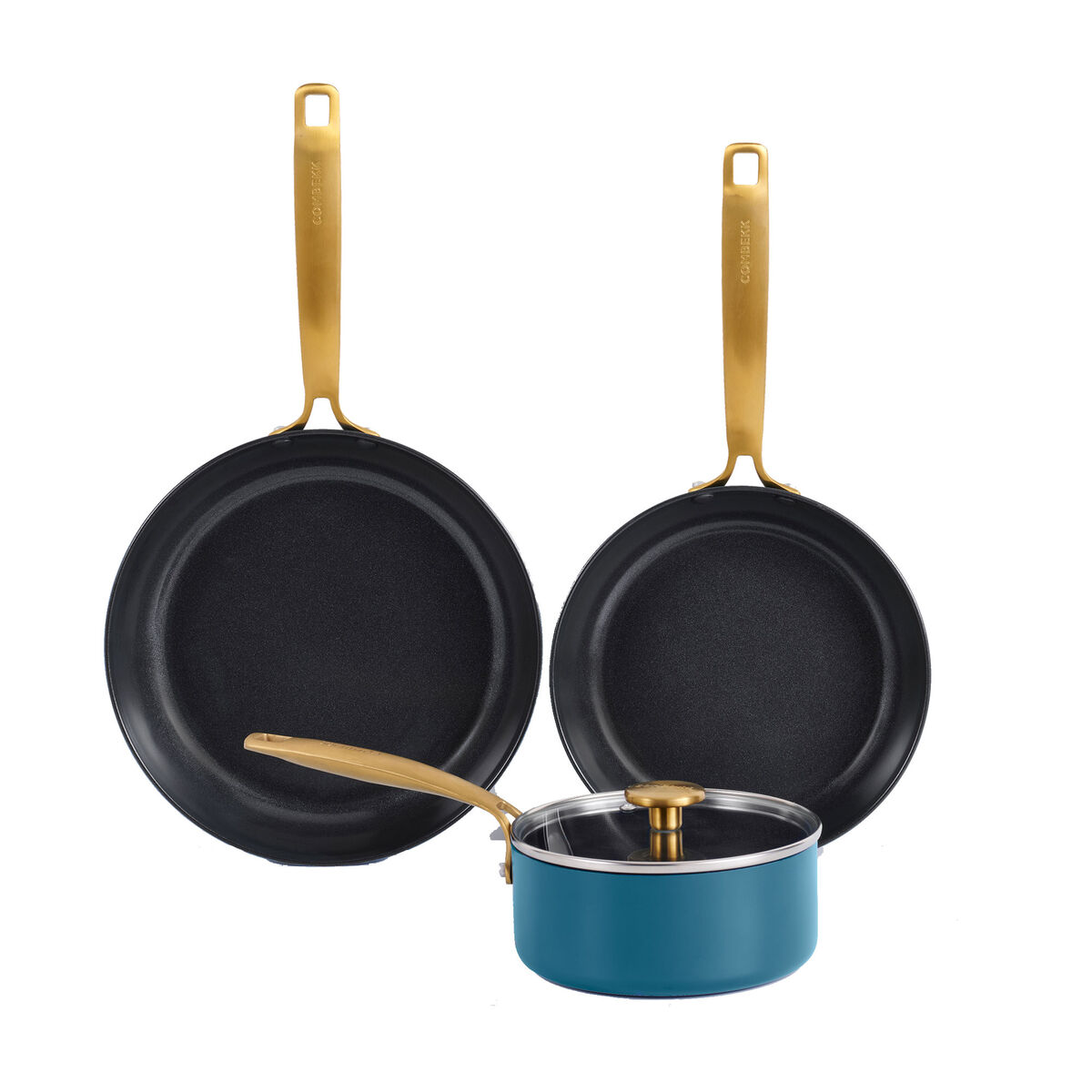 Combekk Stekepanne- og kasserollesett 4 deler, blå