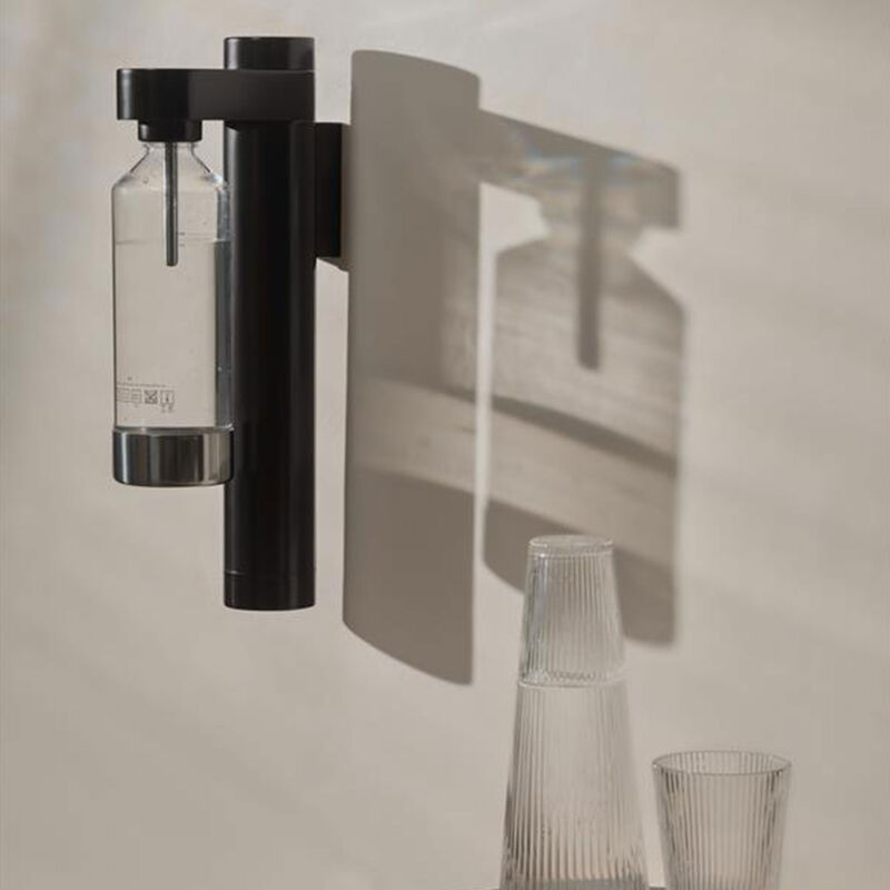 Brus sodavandsmaskine vægmonteret, sort