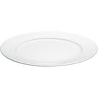 Hvid Plissé tallerken, Ø 28 cm.