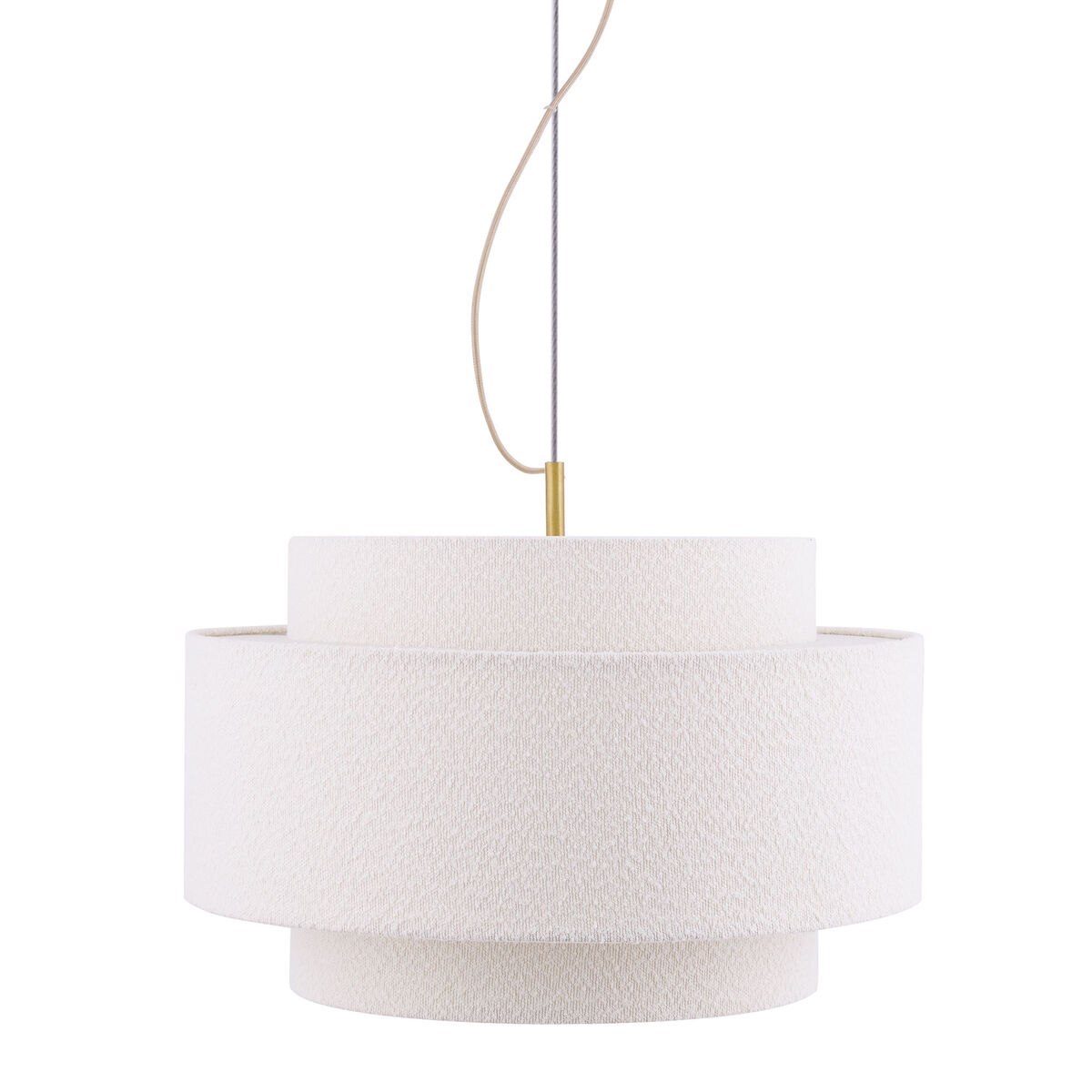 Globen Lighting Noah Bouclé pendellampa 50 cm, vit