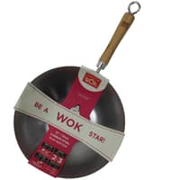 Woklo hiiliterästä 30 cm