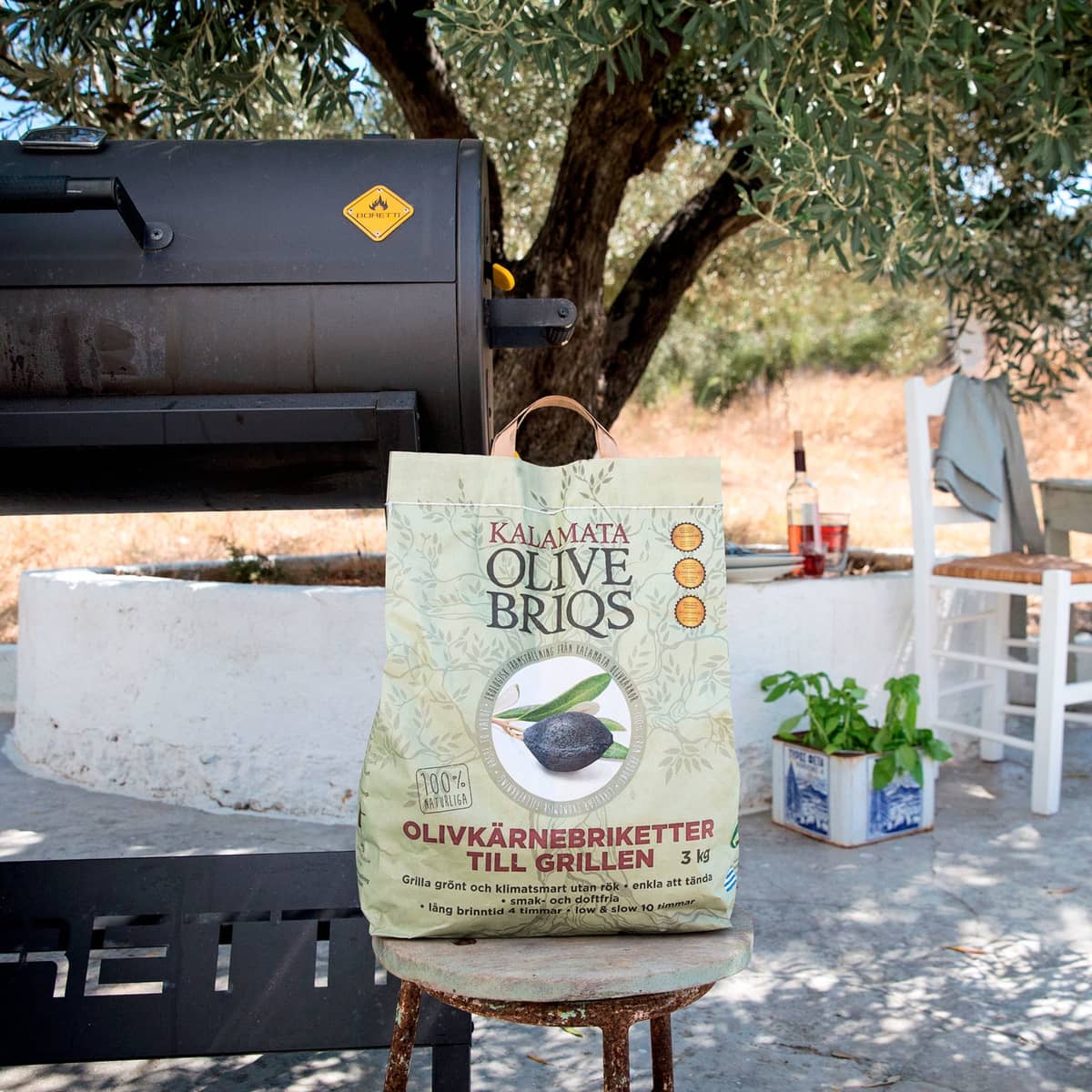 Olivbriketter 3 kg.