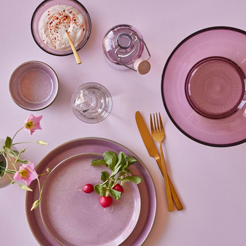 glastallrik 18 cm, rosa