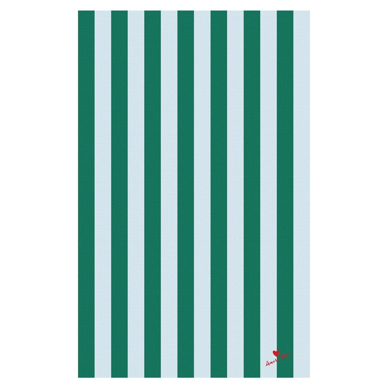 Love bordsduk 150x280 cm, grön/ljusblå