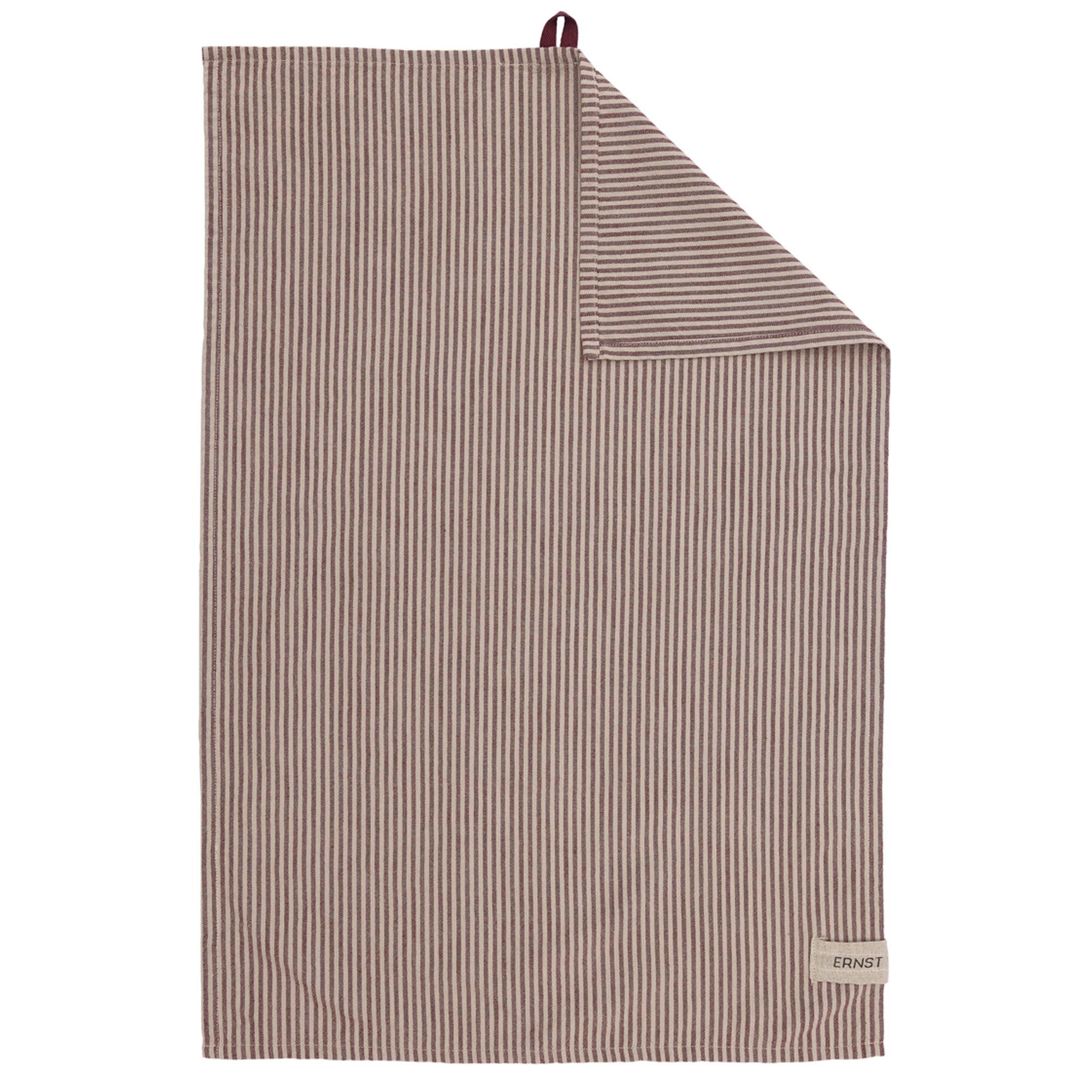 ERNST Ernst kjøkkenhåndkle, smale striper 47x70 cm Rød-beige