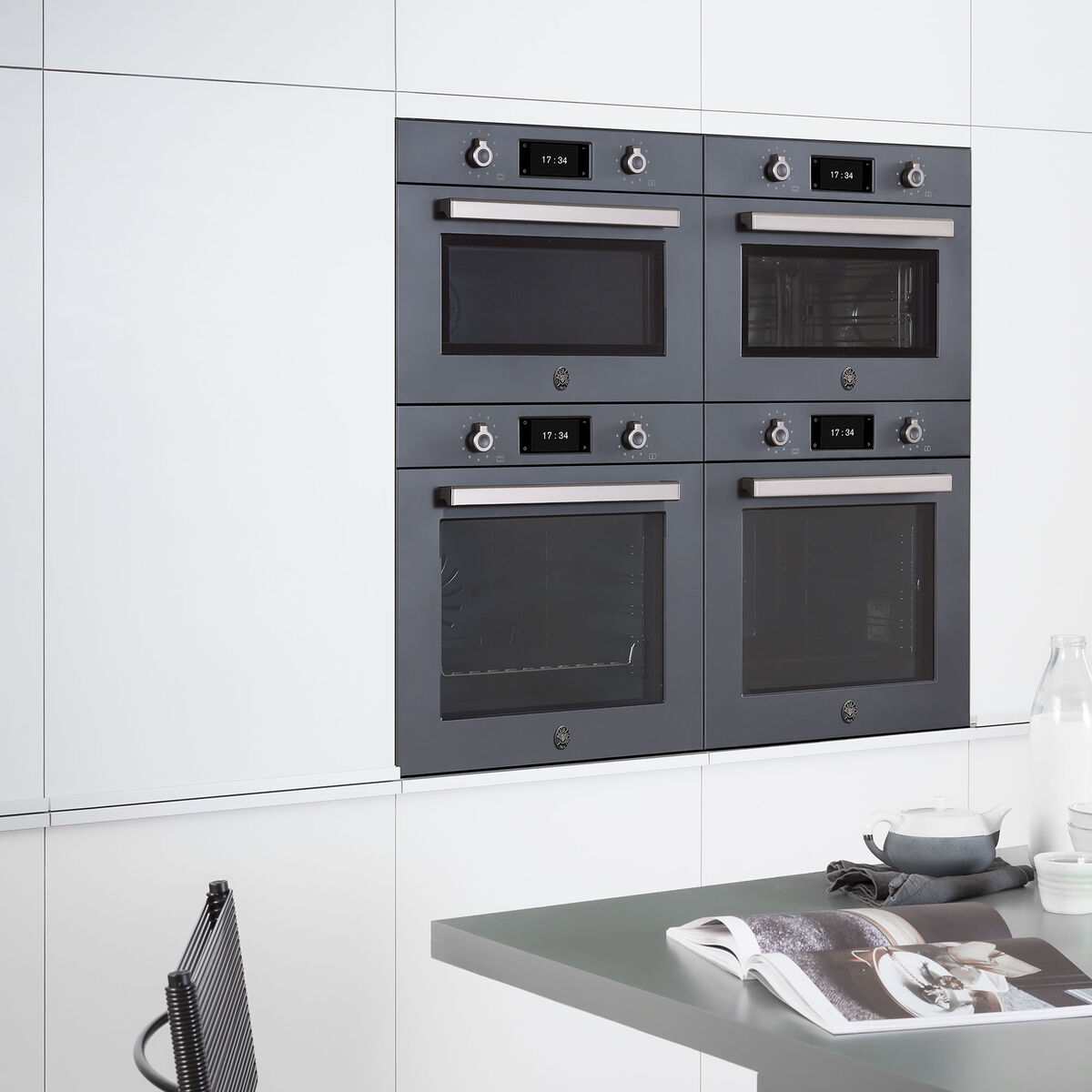 FPRO6117CTN3 Professional dampovn pyrolyse 80 liter, carbonio