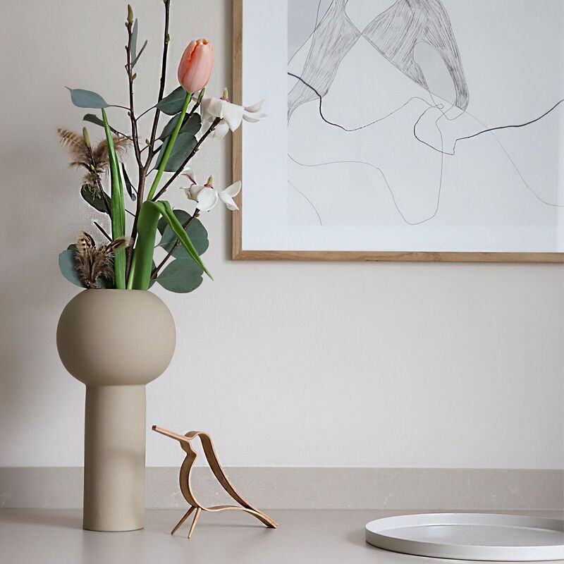 Pillar vas, 32 cm, sand