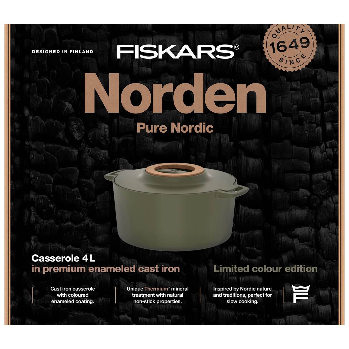 Norden støbejernsgryde 4 liter, brændenælde